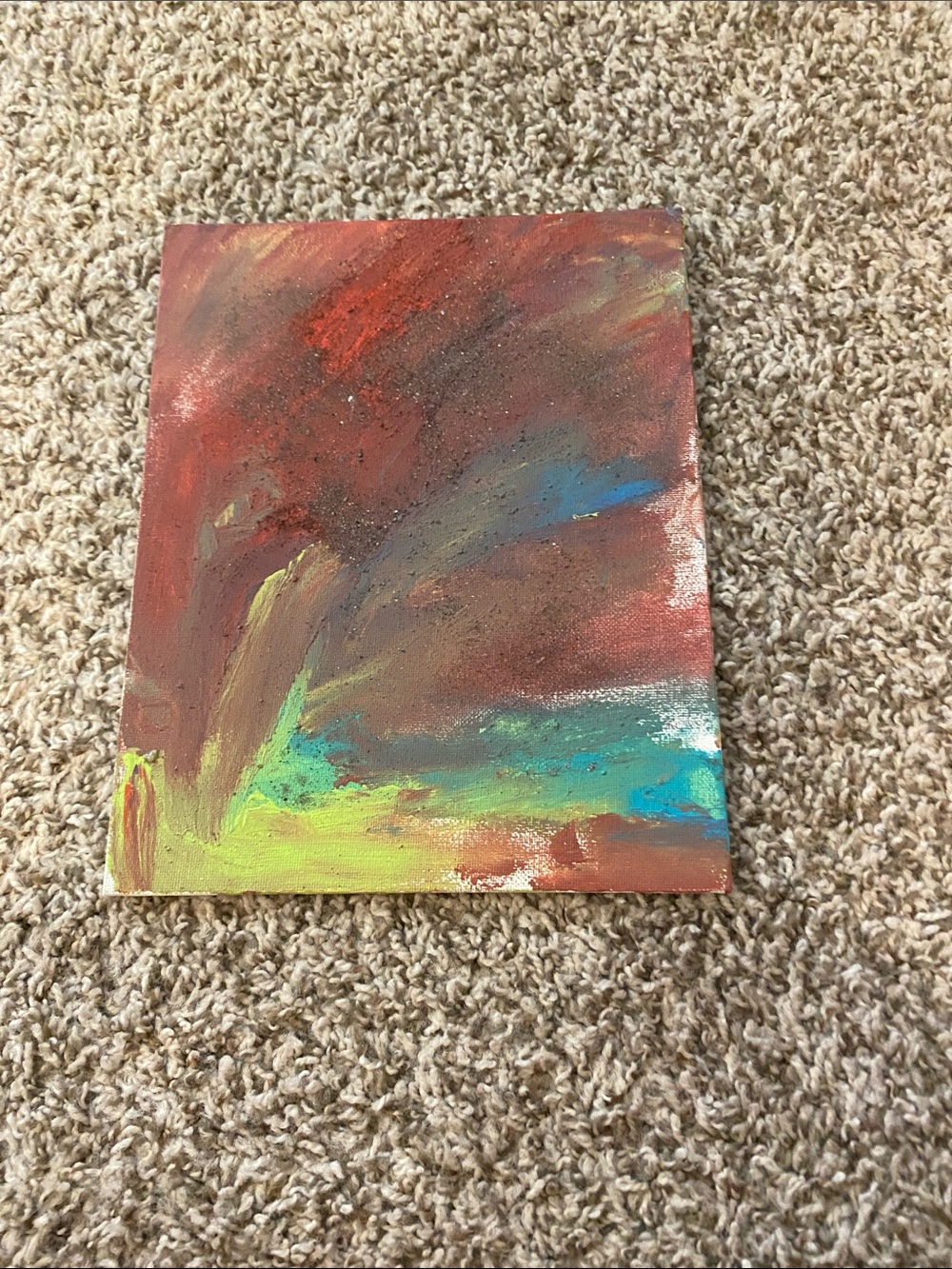 Abstract Home Art Canvas in Red, Green, Blue by